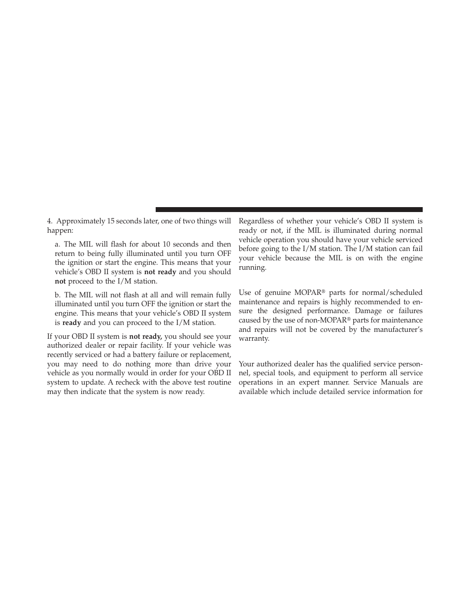 Replacement parts, Dealer service | Dodge 2011 Challenger User Manual | Page 390 / 490