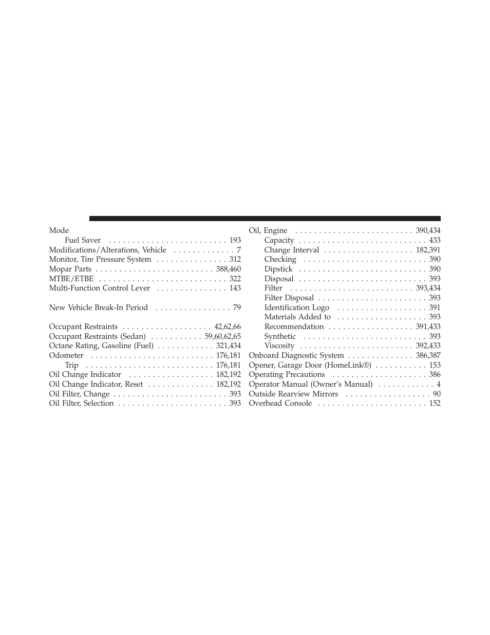 Dodge 2011 Challenger User Manual | Page 480 / 490