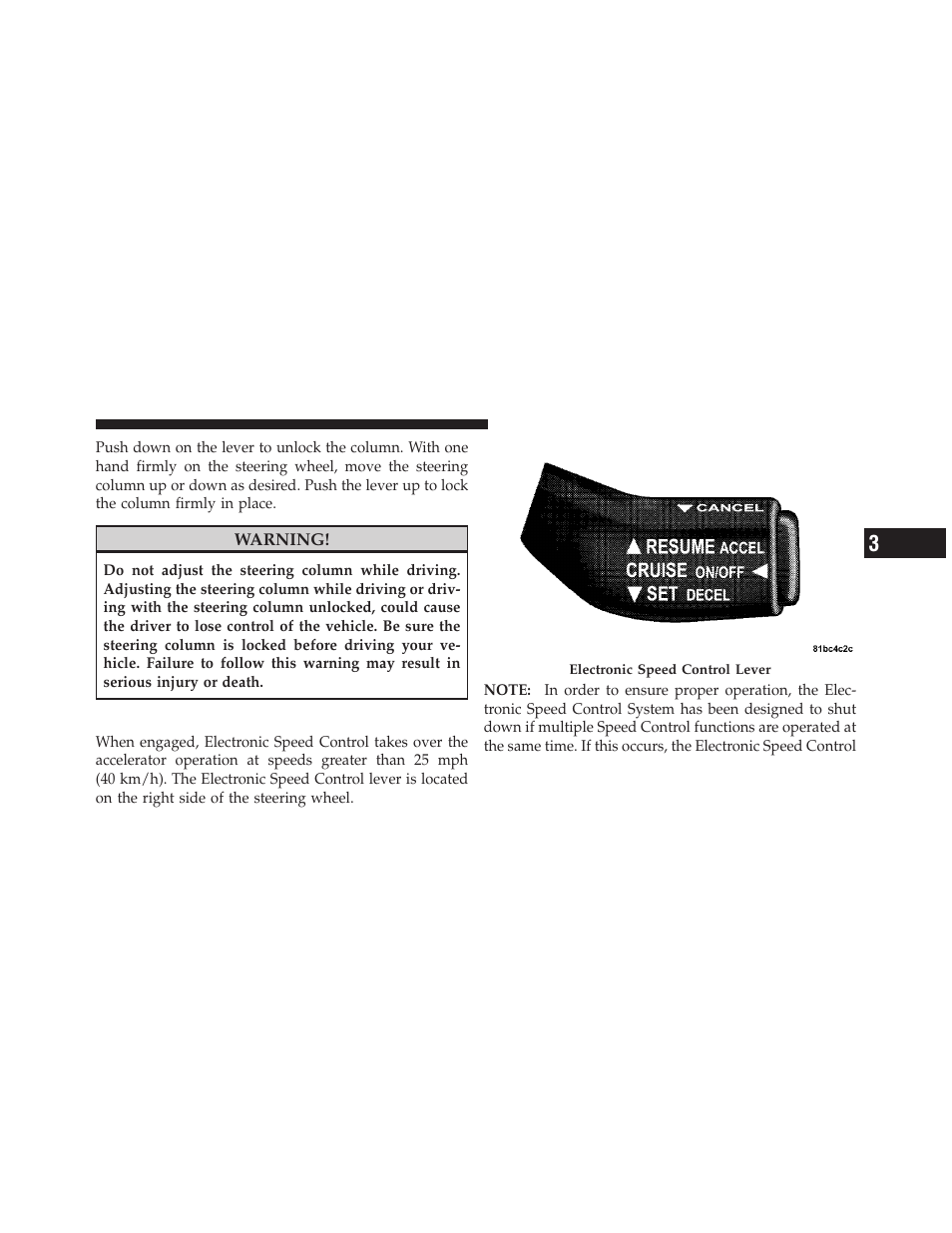 Electronic speed control — if equipped | Dodge 2011 Caliber User Manual | Page 157 / 486