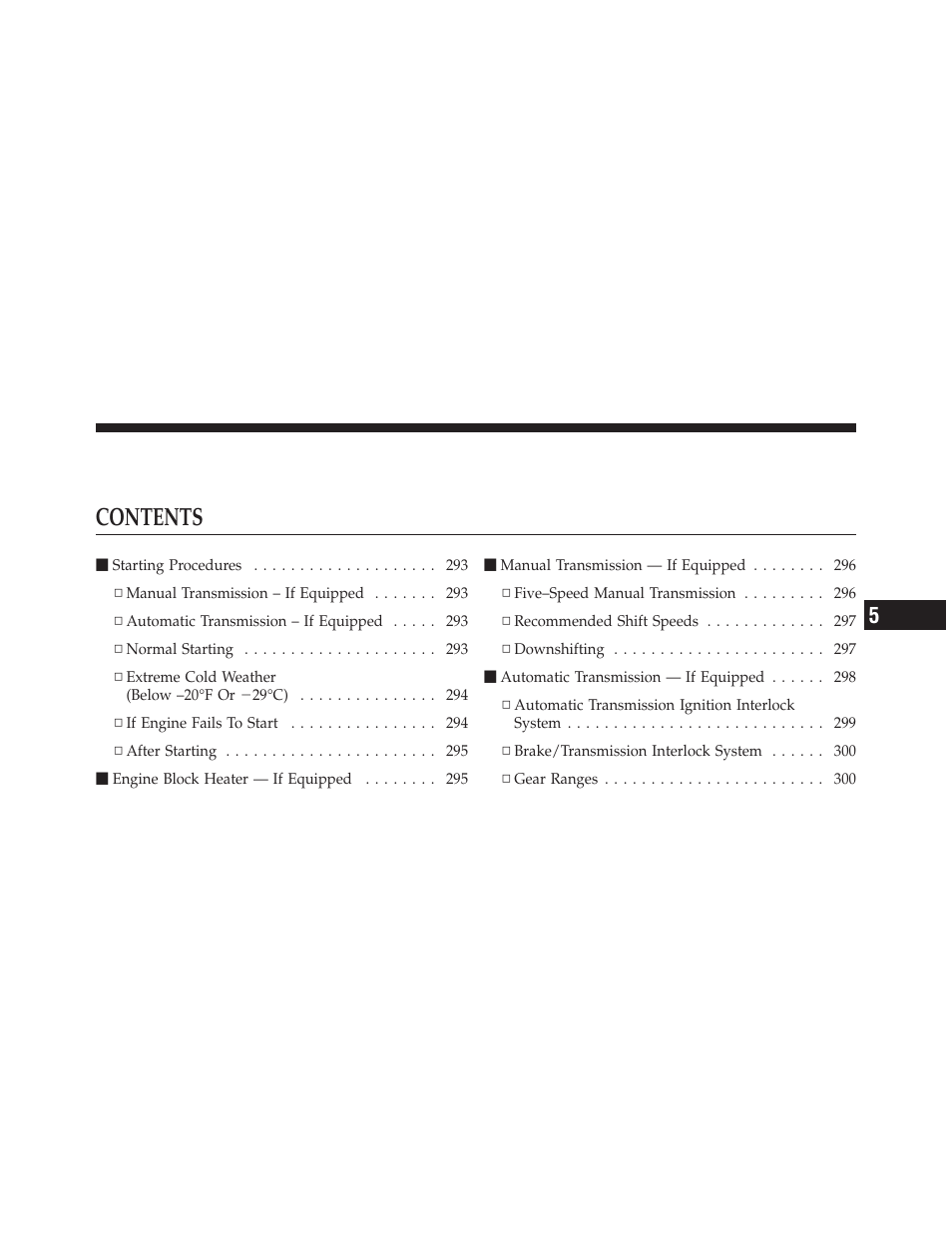 Dodge 2011 Caliber User Manual | Page 291 / 486