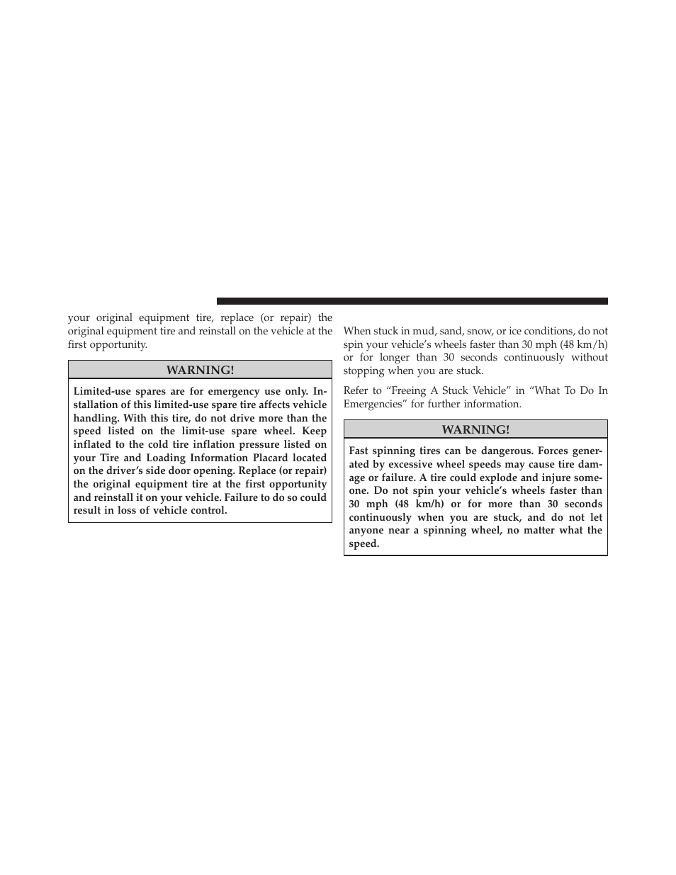 Tire spinning | Dodge 2011 Caliber User Manual | Page 338 / 486