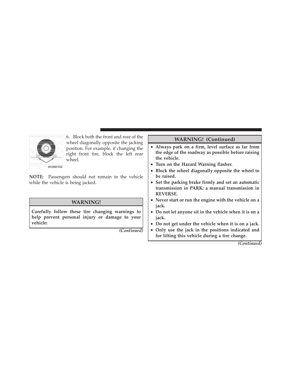 Jacking instructions | Dodge 2011 Caliber User Manual | Page 378 / 486