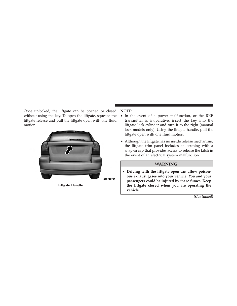 Dodge 2011 Caliber User Manual | Page 38 / 486