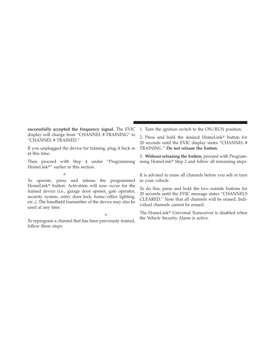 Using homelink, Reprogramming a single homelink button, Security | Reprogramming a single homelink, Button | Dodge 2010 Ram User Manual | Page 151 / 608