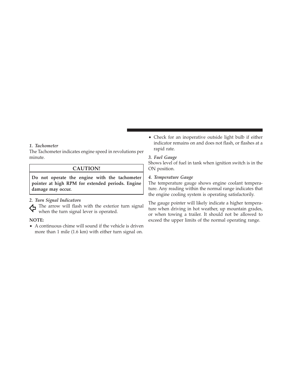 Instrument cluster descriptions | Dodge 2010 Ram User Manual | Page 203 / 608