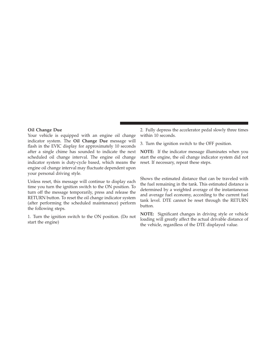 Distance to empty (dte) | Dodge 2010 Ram User Manual | Page 227 / 608