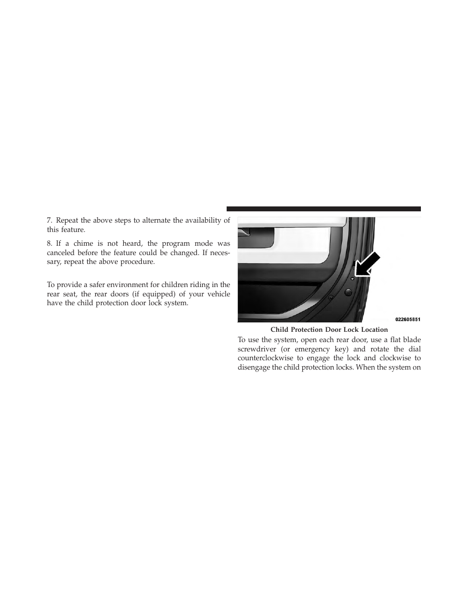 Child protection door lock | Dodge 2010 Ram User Manual | Page 33 / 608
