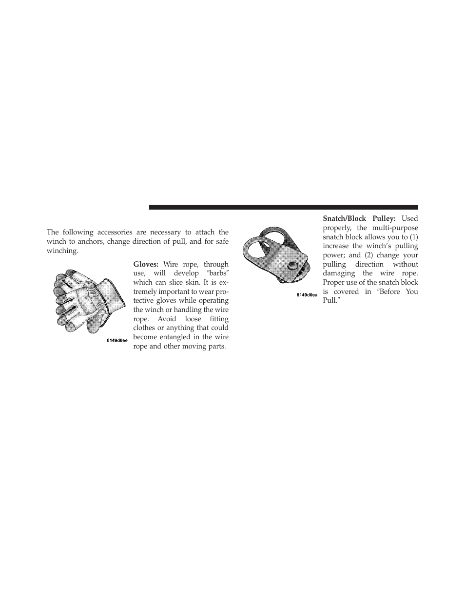 Winch accessories | Dodge 2010 Ram User Manual | Page 361 / 608
