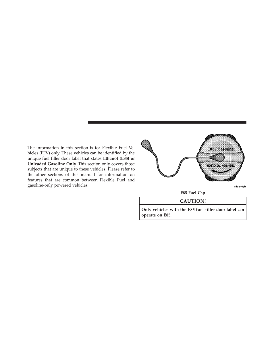 Flexible fuel (4.7l engine only) — if equipped, E85 general information, Flexible fuel (4.7l engine only) | If equipped | Dodge 2010 Ram User Manual | Page 433 / 608