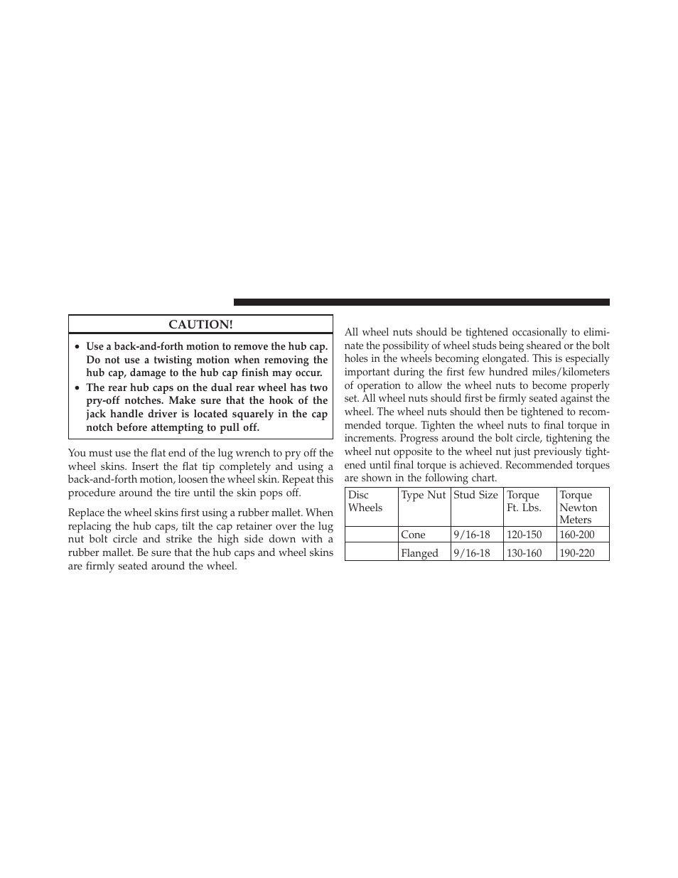 Wheel nuts | Dodge 2010 Ram User Manual | Page 489 / 608