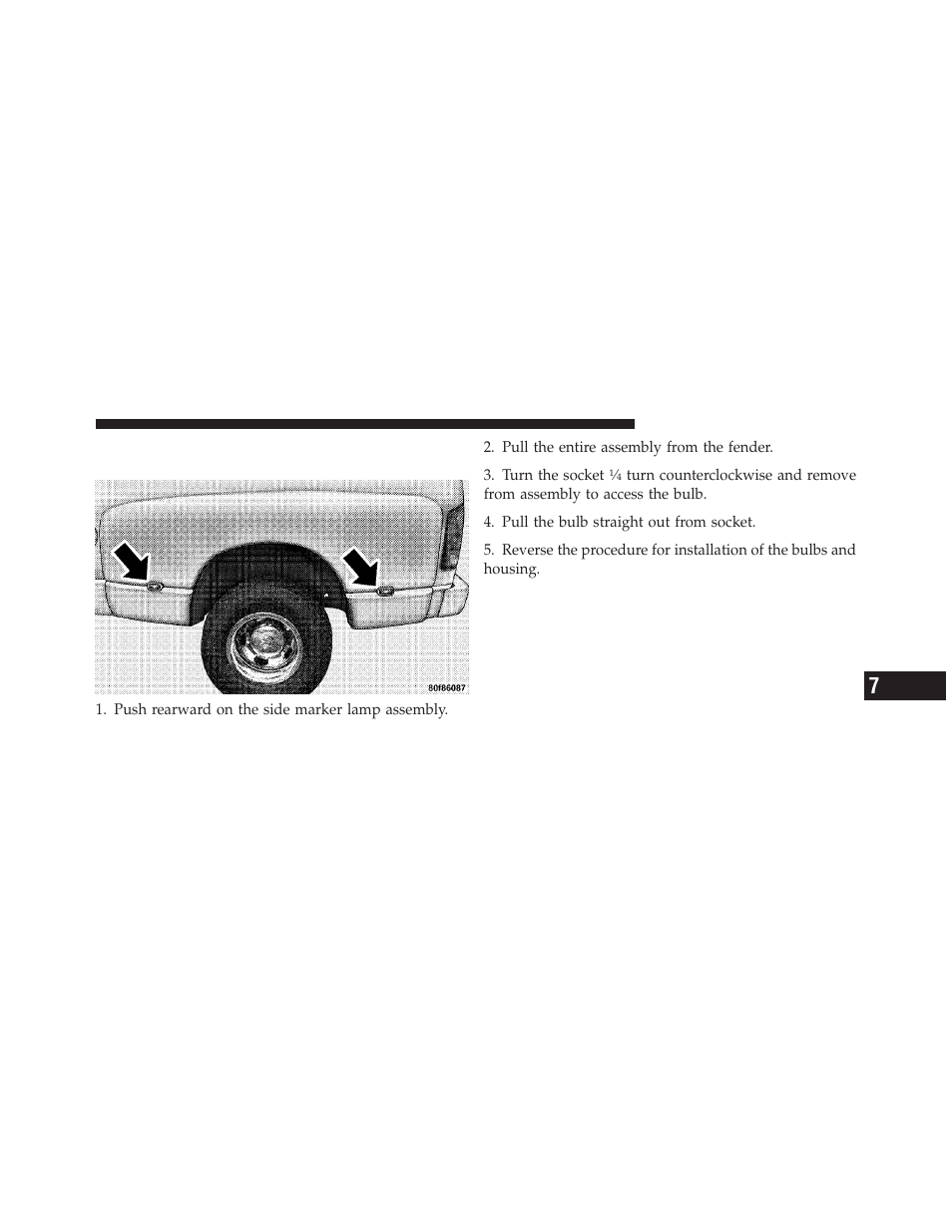 Side marker lamps (dual rear wheels) — if equipped, Side marker lamps (dual rear wheels), If equipped | Dodge 2010 Ram User Manual | Page 552 / 608