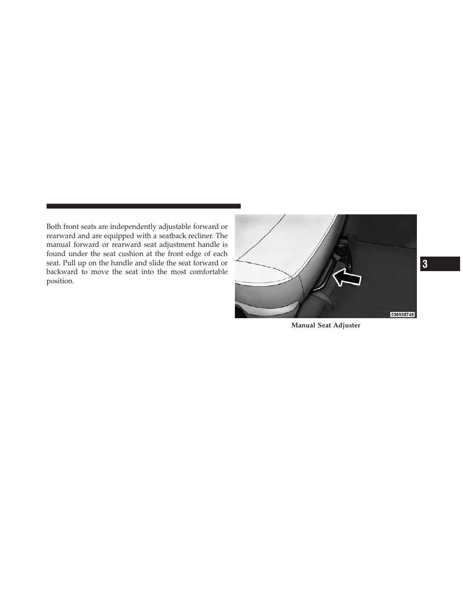 Manual seat adjuster — if equipped | Dodge 2010 Ram User Manual | Page 96 / 608