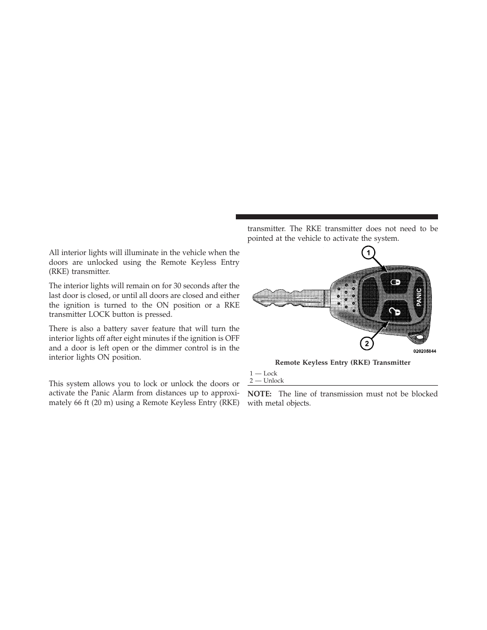 Illuminated entry, Vehicles equipped with power door locks, Remote keyless entry (rke) | Dodge 2010 Dakota User Manual | Page 20 / 430