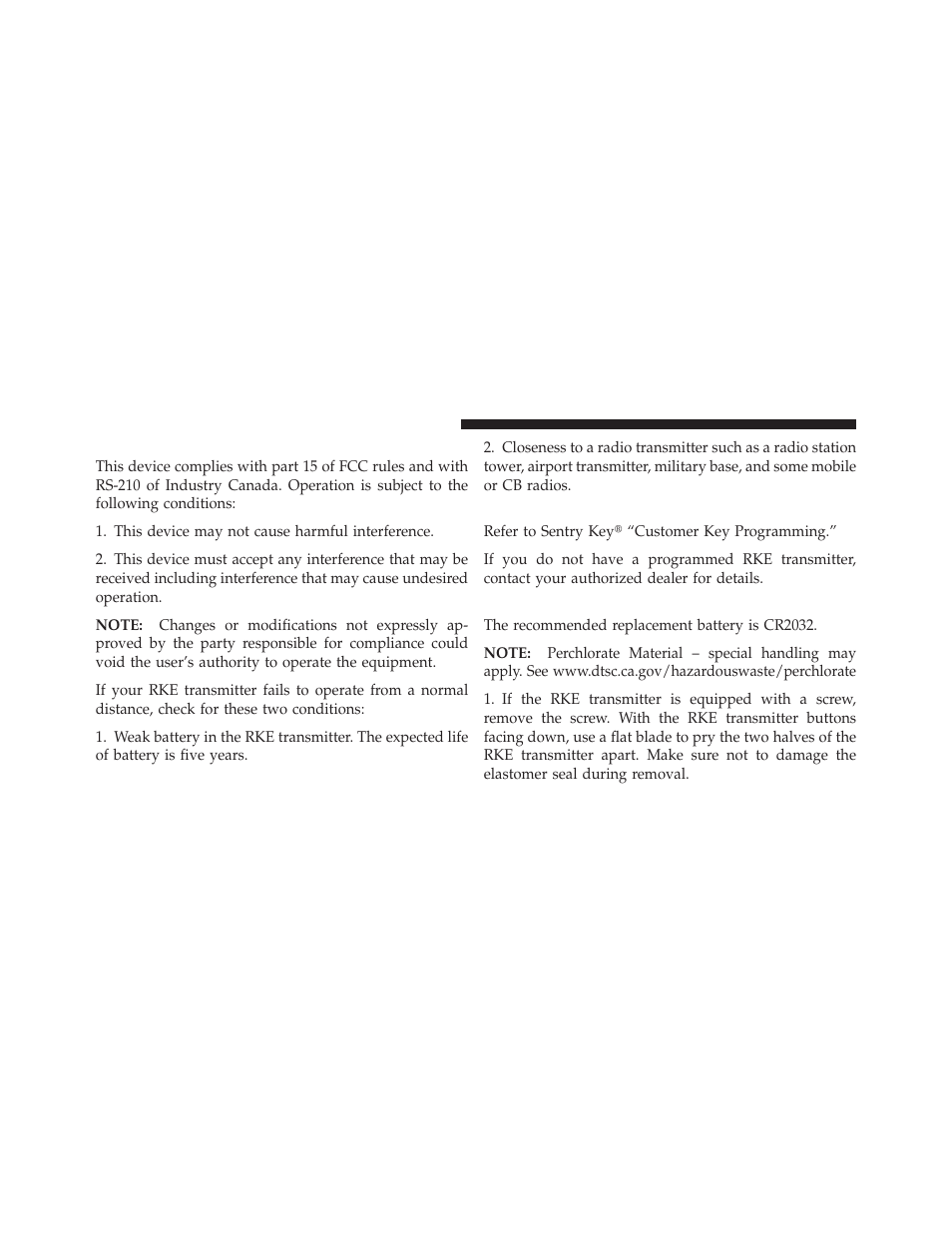 General information, Programming additional transmitters, Battery replacement | Dodge 2010 Dakota User Manual | Page 24 / 430