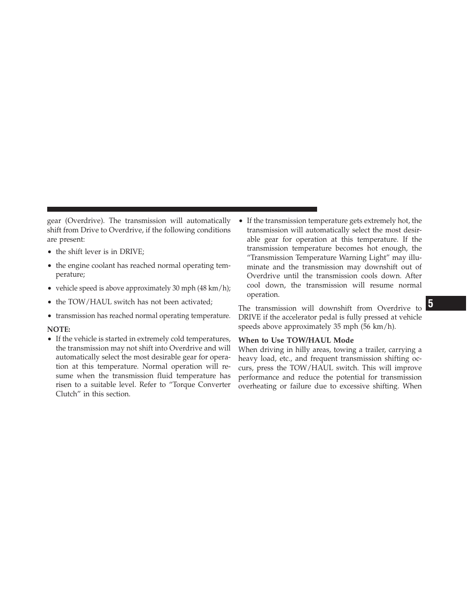 Brake/transmission interlock system, Automatic transmission, Gear ranges | Dodge 2010 Dakota User Manual | Page 243 / 430