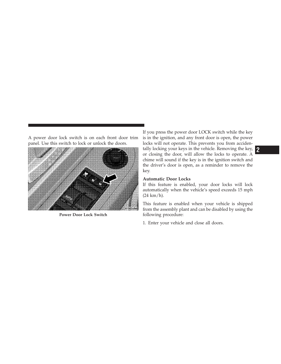 Power door locks | Dodge 2010 Dakota User Manual | Page 29 / 430