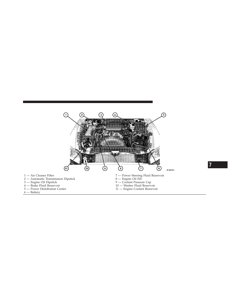 Engine compartment — 3.7l | Dodge 2010 Dakota User Manual | Page 337 / 430