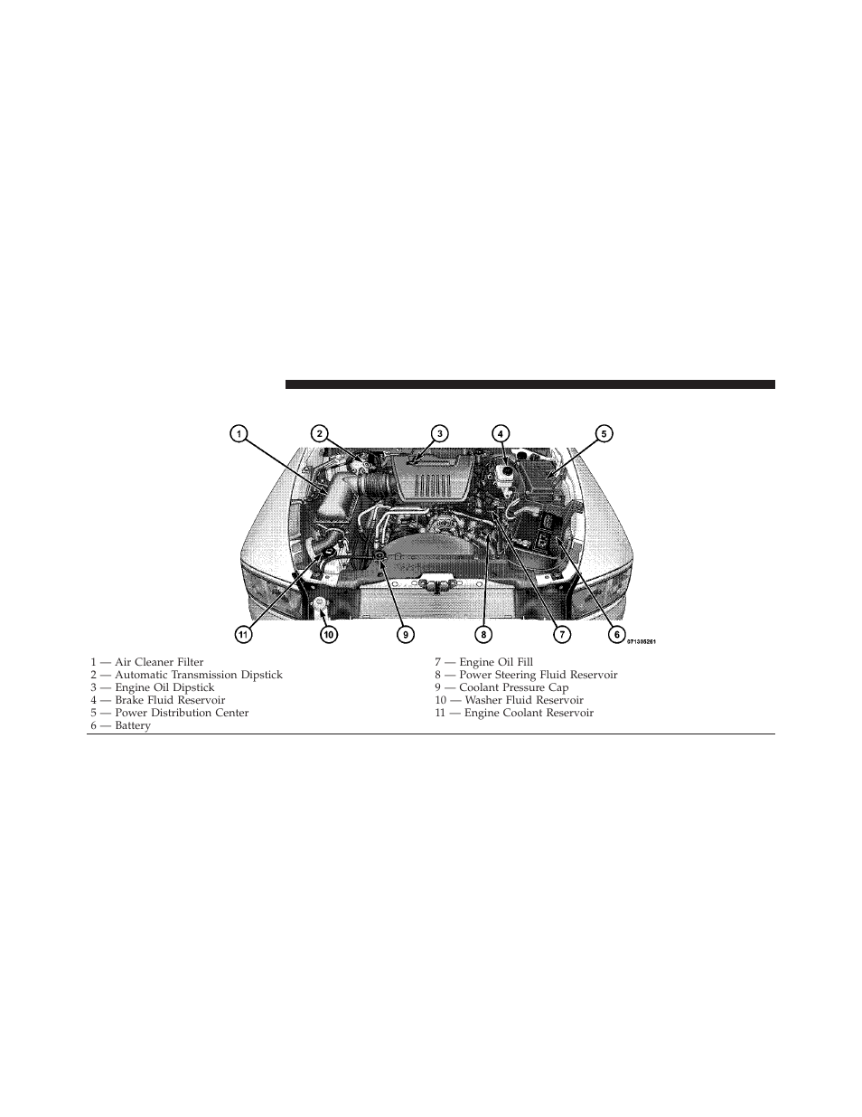 Engine compartment — 4.7l | Dodge 2010 Dakota User Manual | Page 338 / 430