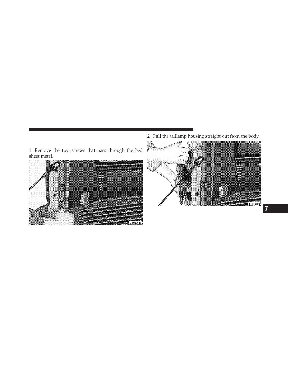 Rear side marker, taillamps/stop lamps, And turn signal bulbs | Dodge 2010 Dakota User Manual | Page 375 / 430