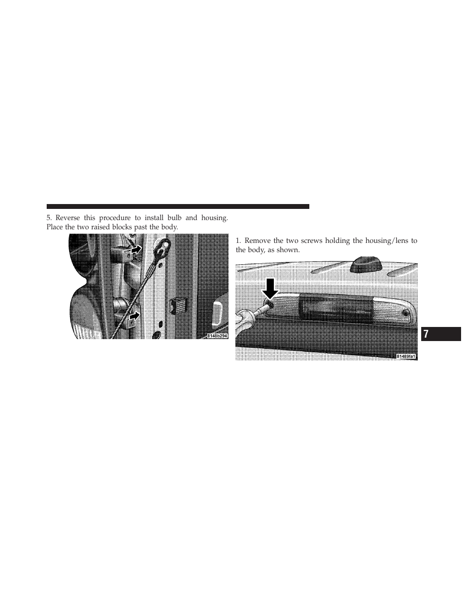 Center high-mounted stop lamp and cargo lamp, Center high-mounted stop lamp and cargo, Lamp | Dodge 2010 Dakota User Manual | Page 377 / 430