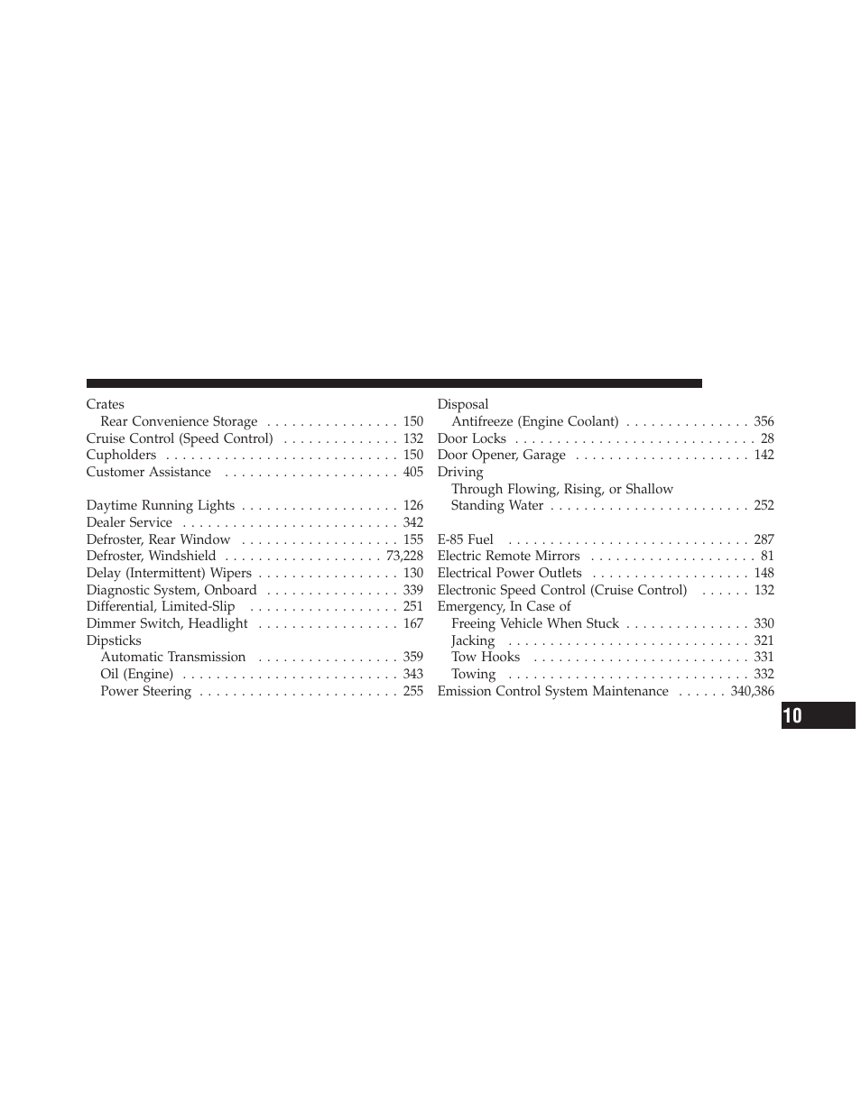 Dodge 2010 Dakota User Manual | Page 417 / 430