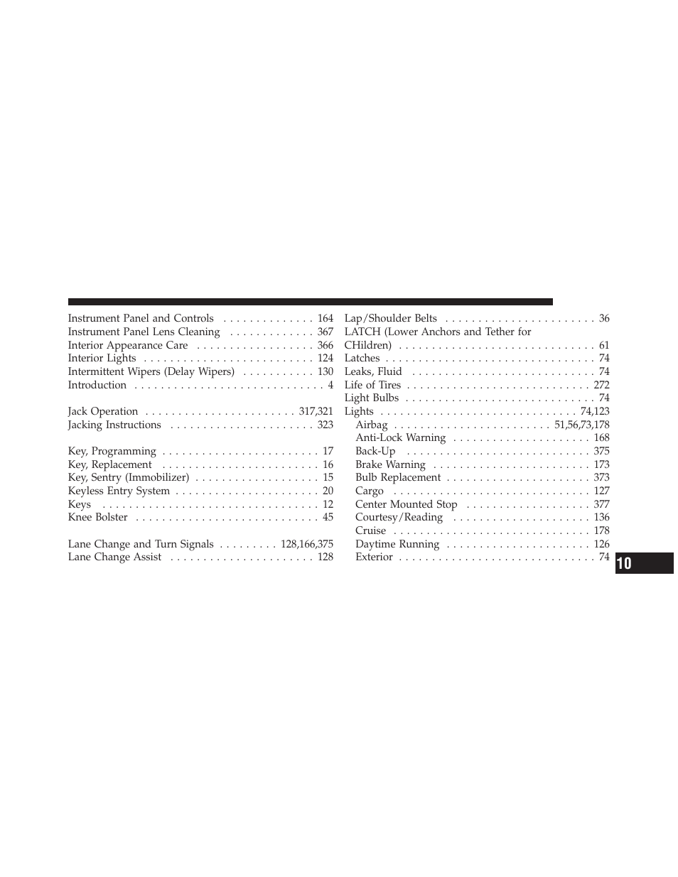 Dodge 2010 Dakota User Manual | Page 421 / 430