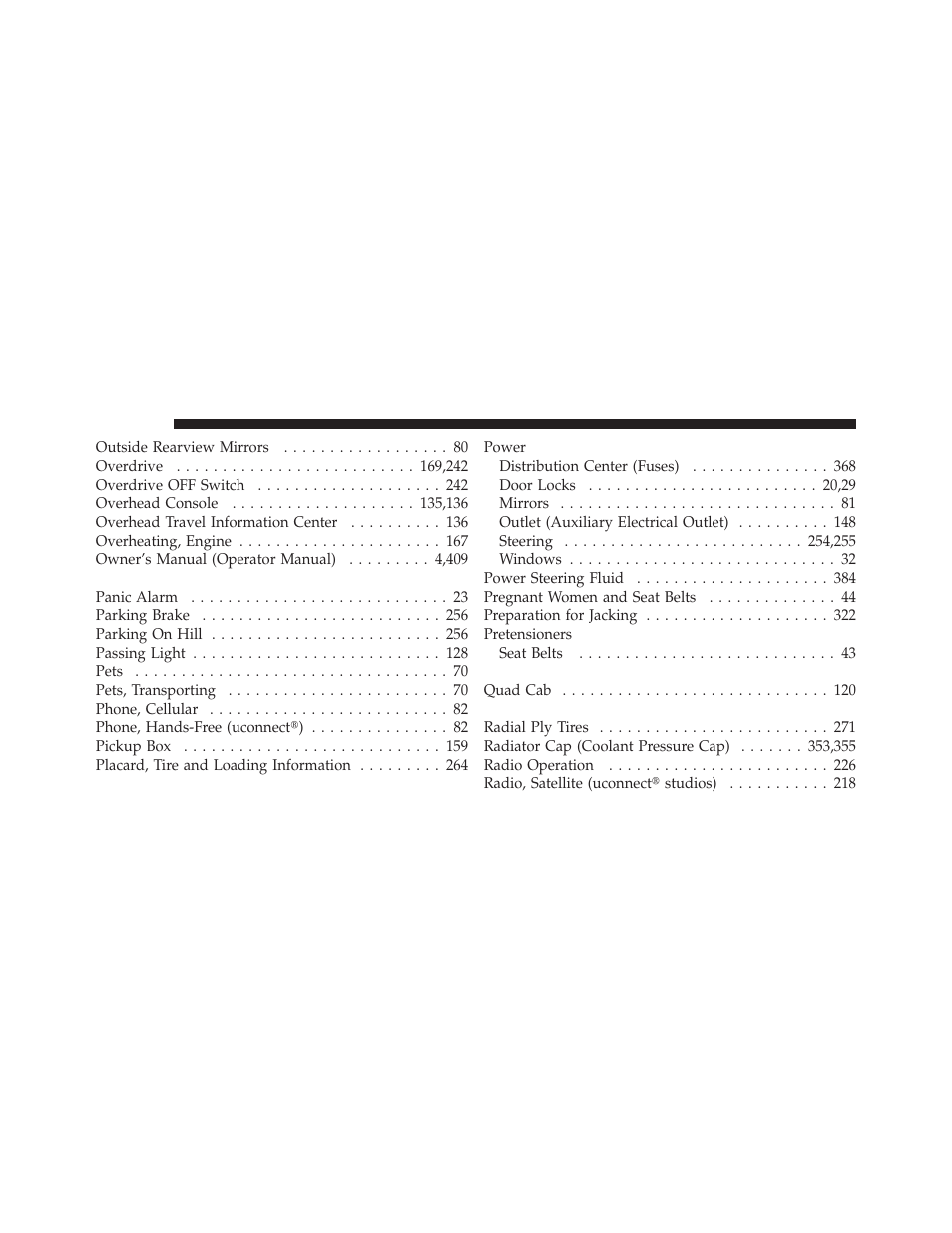 Dodge 2010 Dakota User Manual | Page 424 / 430