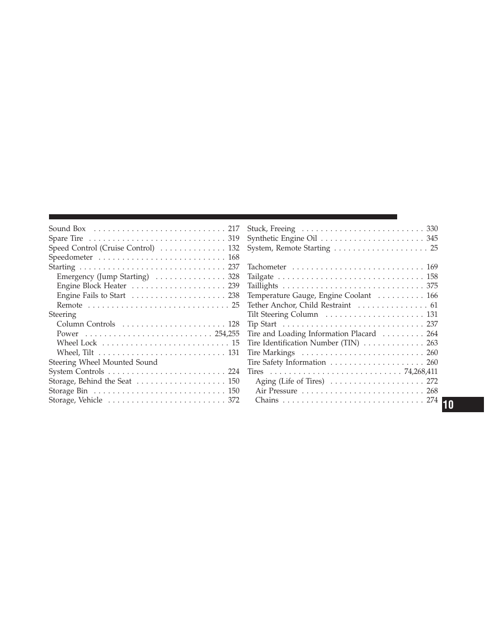 Dodge 2010 Dakota User Manual | Page 427 / 430