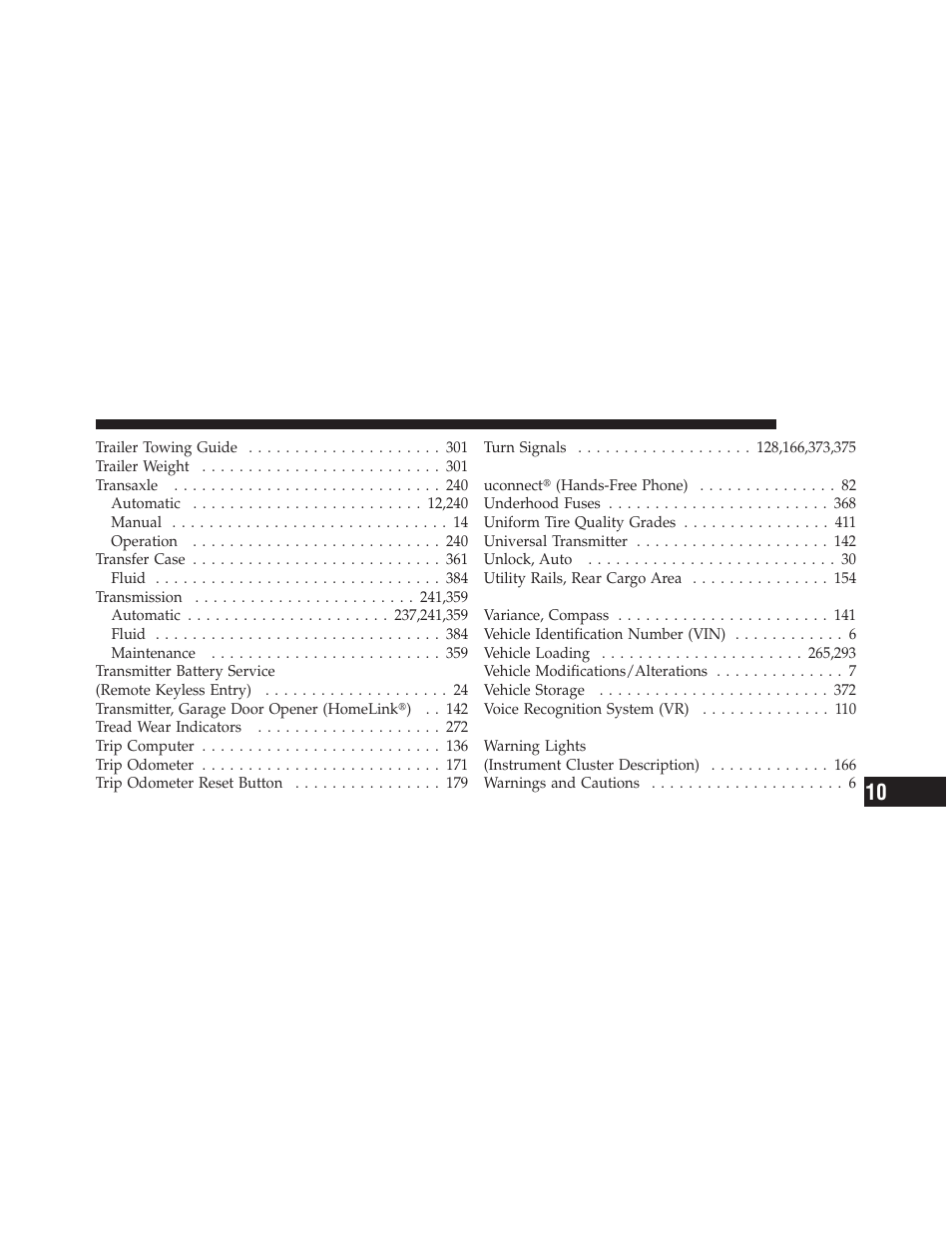 Dodge 2010 Dakota User Manual | Page 429 / 430