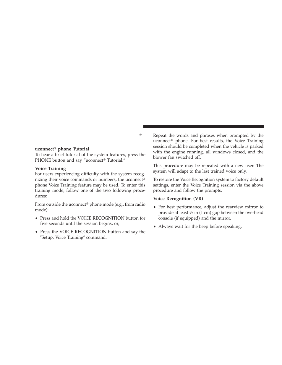 Things you should know about your uconnect phone, Things you should know about your, Uconnect | Phone | Dodge 2009 Ram User Manual | Page 108 / 532