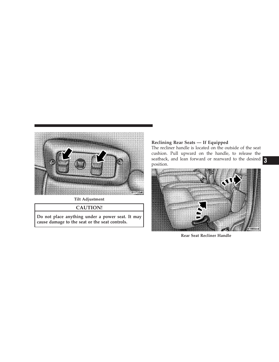 Rear seat features | Dodge 2009 Ram User Manual | Page 127 / 532