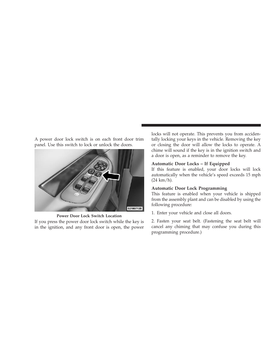 Power door locks - if equipped, Power door locks — if equipped | Dodge 2009 Ram User Manual | Page 30 / 532
