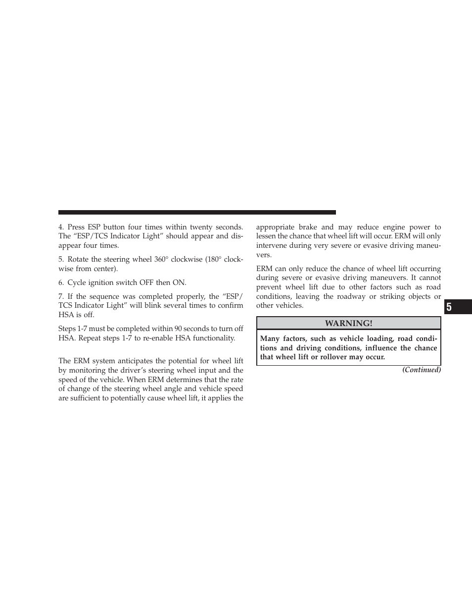 Electronic roll mitigation (erm) | Dodge 2009 Ram User Manual | Page 341 / 532