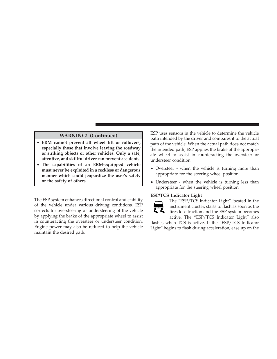 Electronic stability program (esp) | Dodge 2009 Ram User Manual | Page 342 / 532