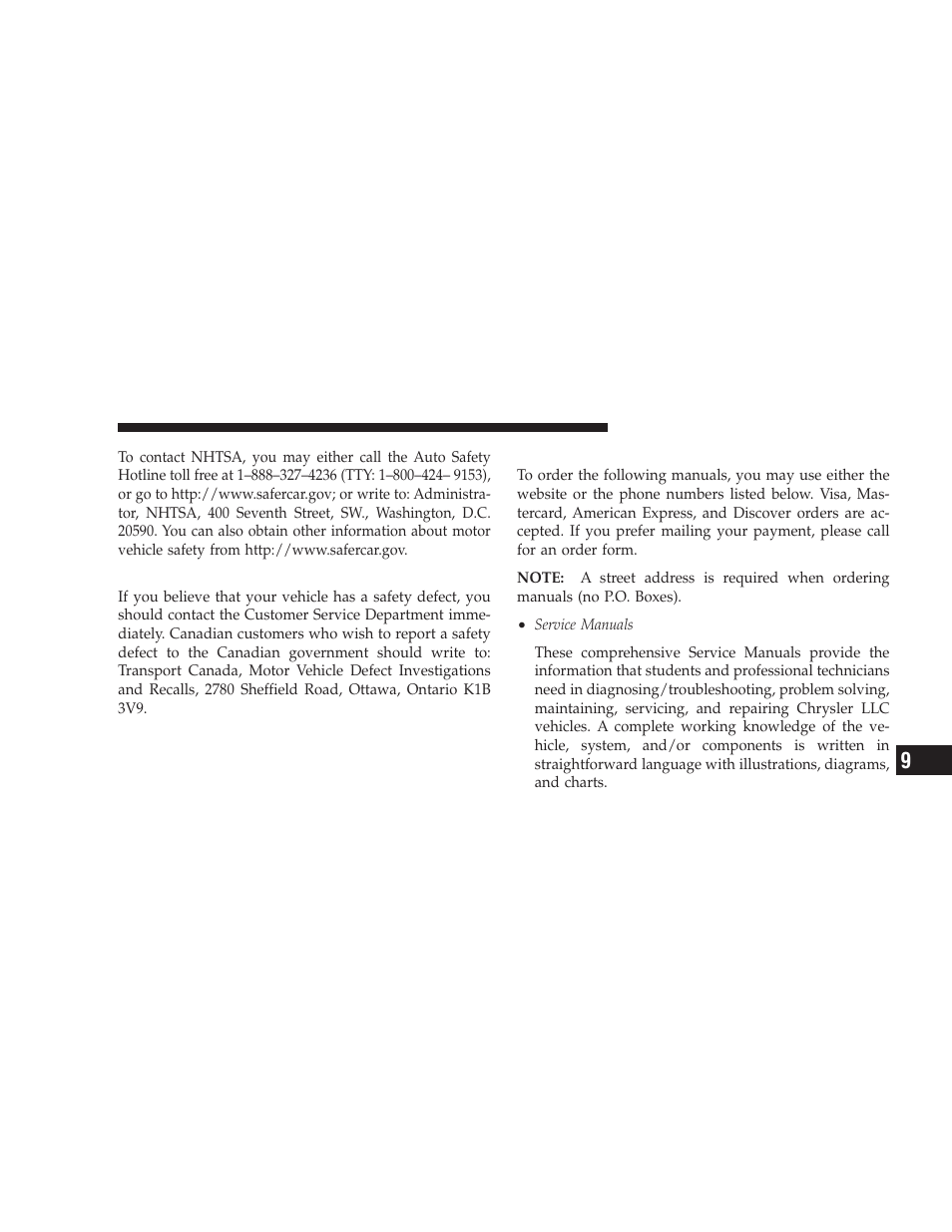 In canada, Publication order forms | Dodge 2009 Ram User Manual | Page 507 / 532