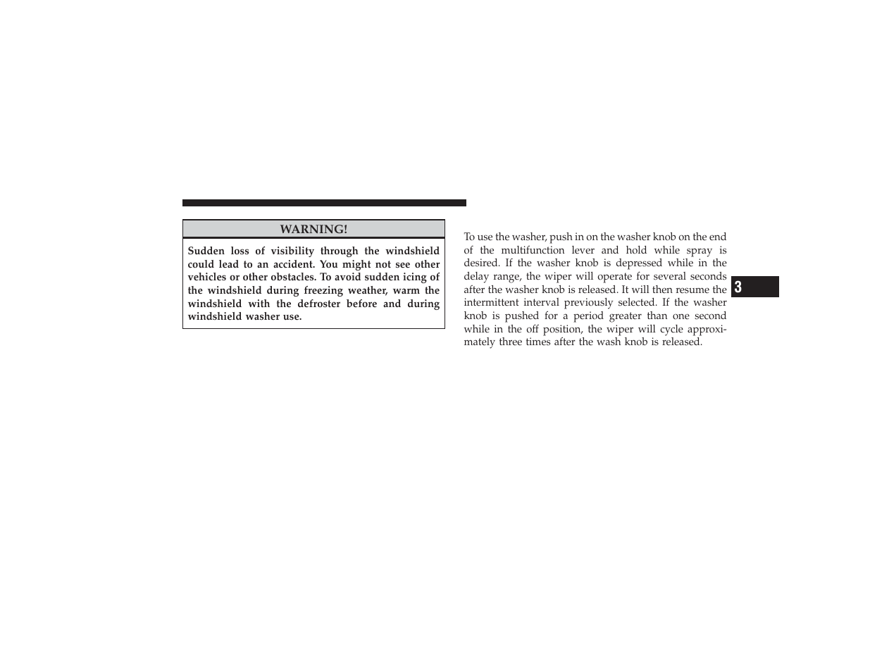 Windshield washers | Dodge 2009 Ram 3500 User Manual | Page 141 / 532