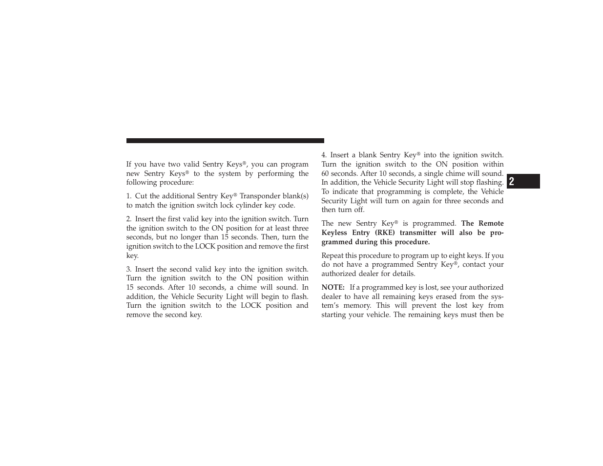 Customer key programming | Dodge 2009 Ram 3500 User Manual | Page 19 / 532