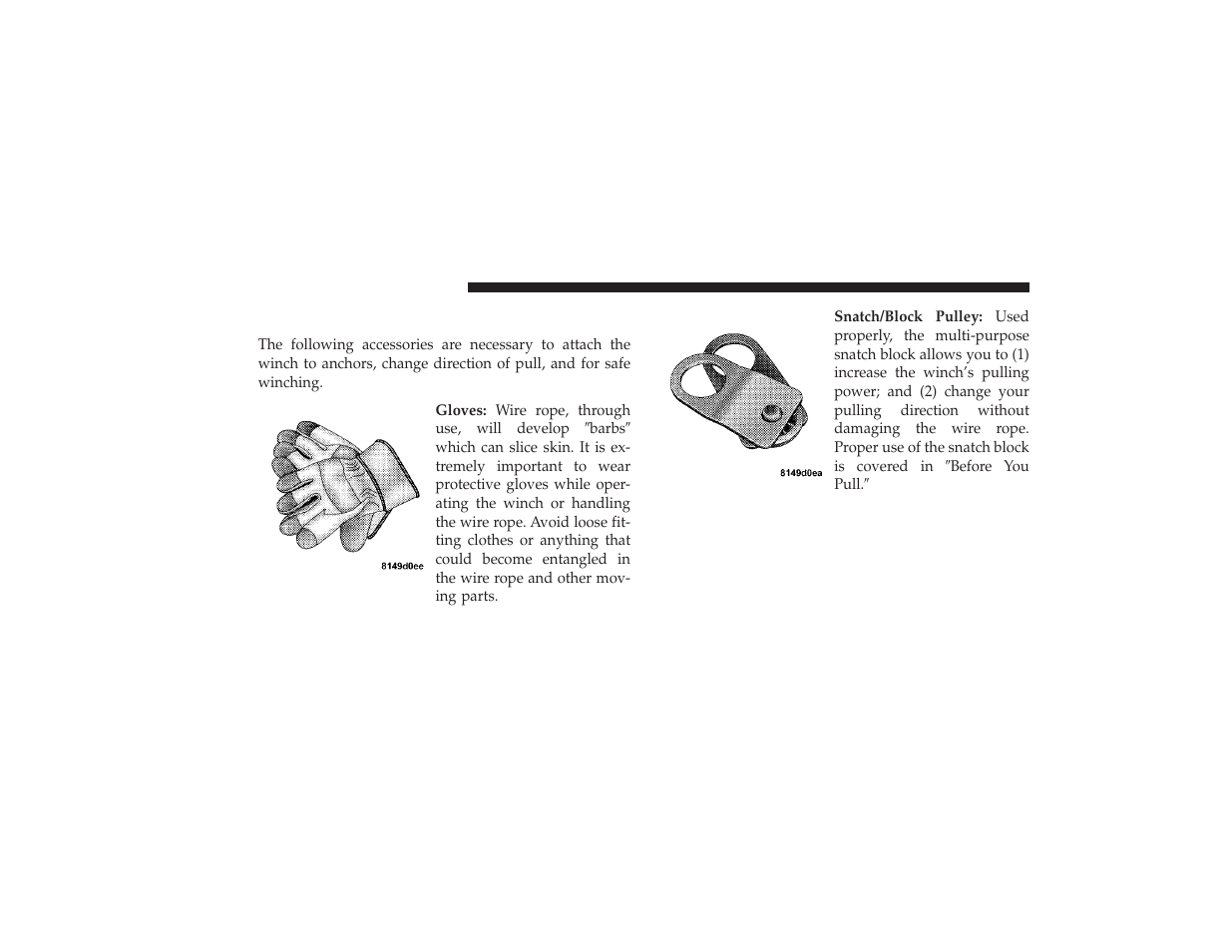 Winch accessories | Dodge 2009 Ram 3500 User Manual | Page 314 / 532