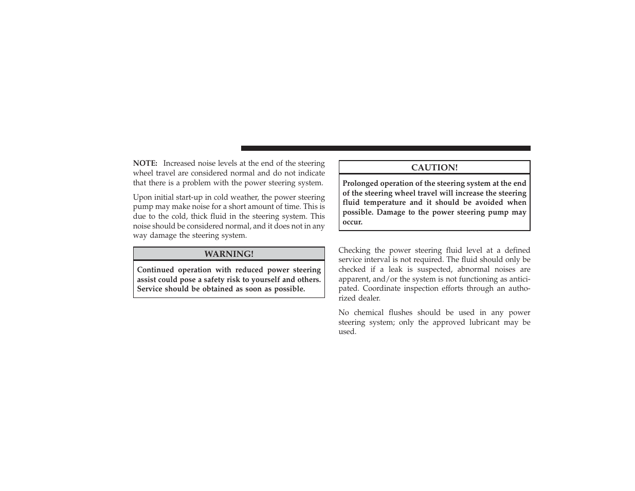 Power steering fluid check | Dodge 2009 Ram 3500 User Manual | Page 330 / 532