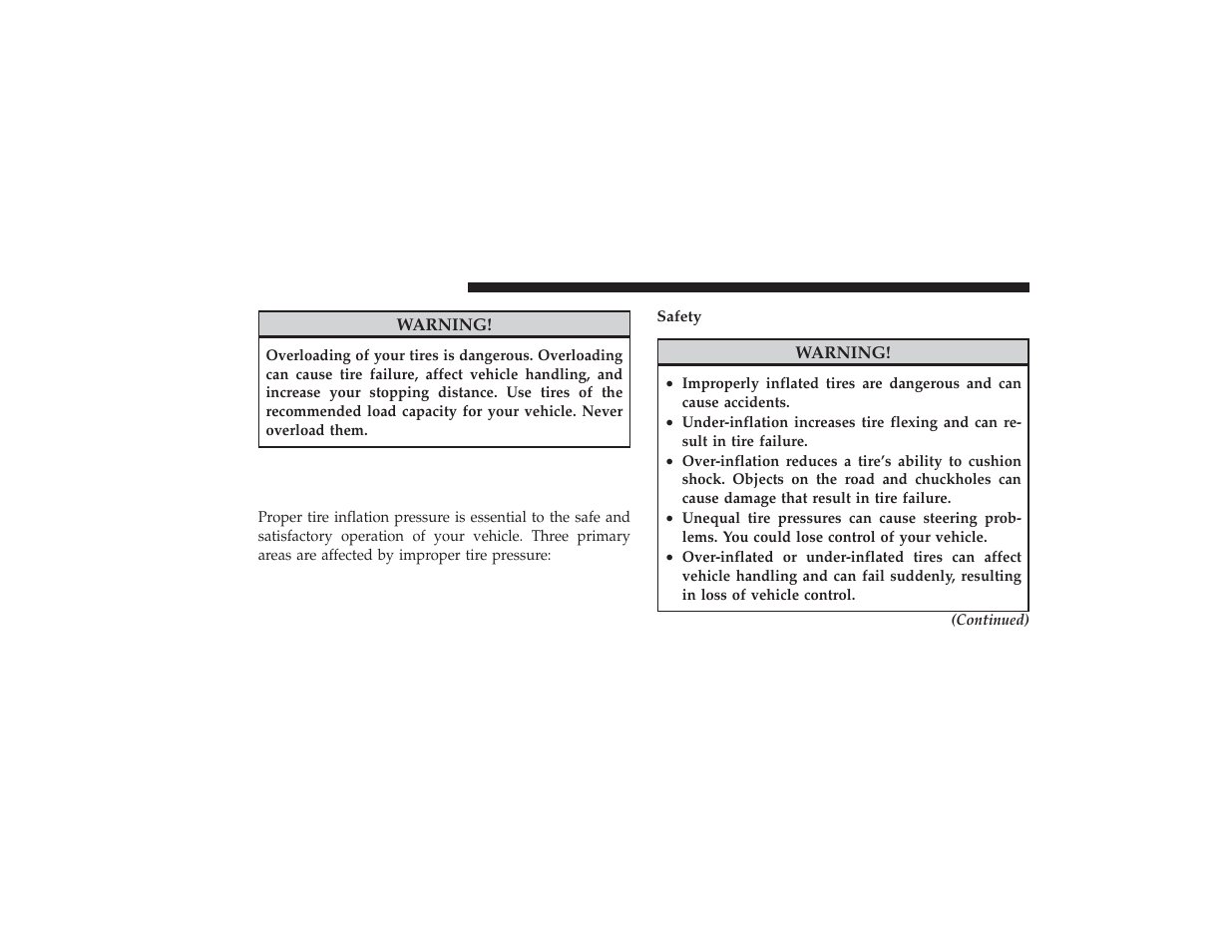 Tires - general information, Tire pressure, Tires — general information | Dodge 2009 Ram 3500 User Manual | Page 356 / 532