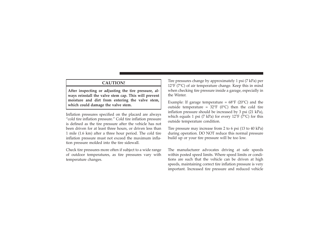 Tire pressures for high speed operation | Dodge 2009 Ram 3500 User Manual | Page 358 / 532