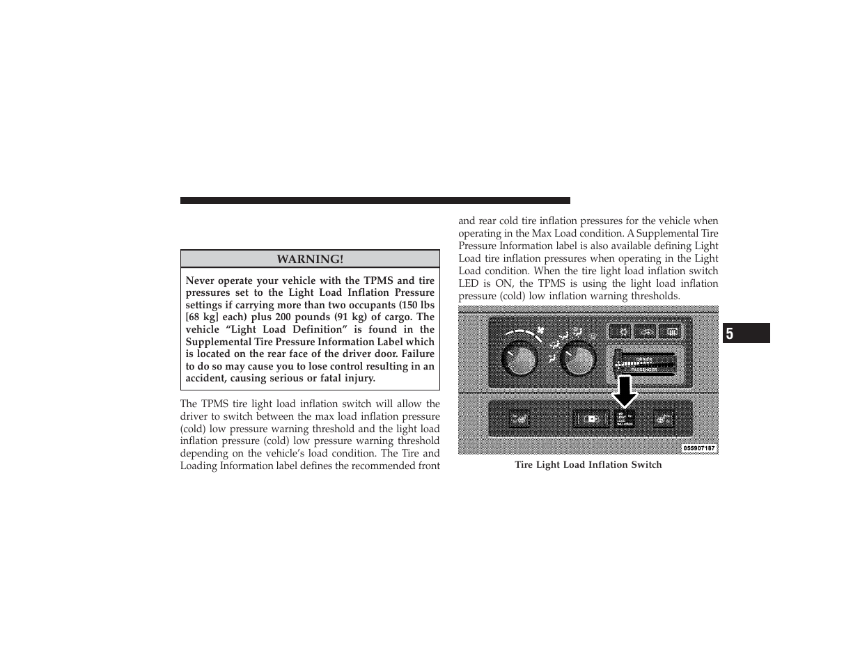 Tire pressure monitor system (tpms) tire | Dodge 2009 Ram 3500 User Manual | Page 371 / 532