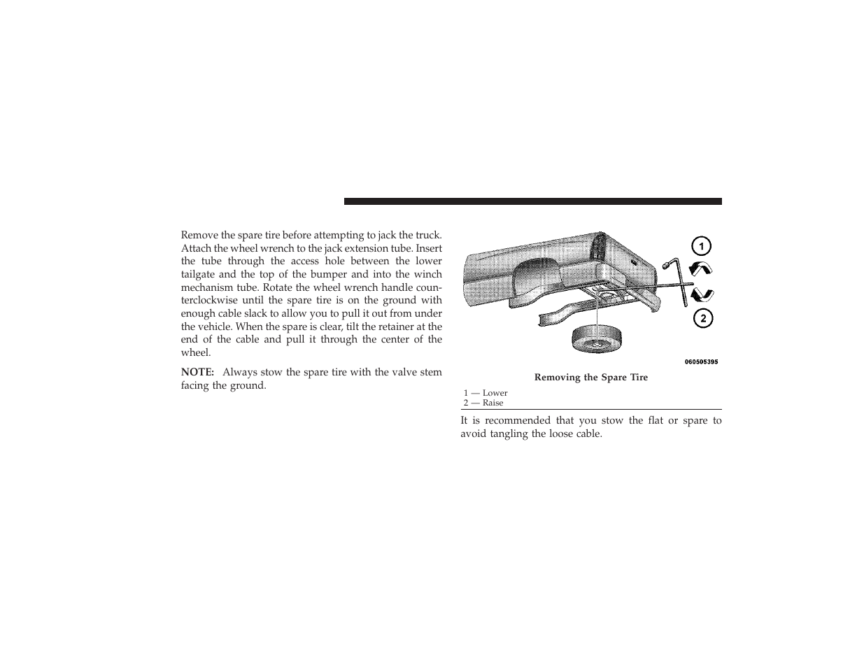 Removing the spare tire | Dodge 2009 Ram 3500 User Manual | Page 410 / 532