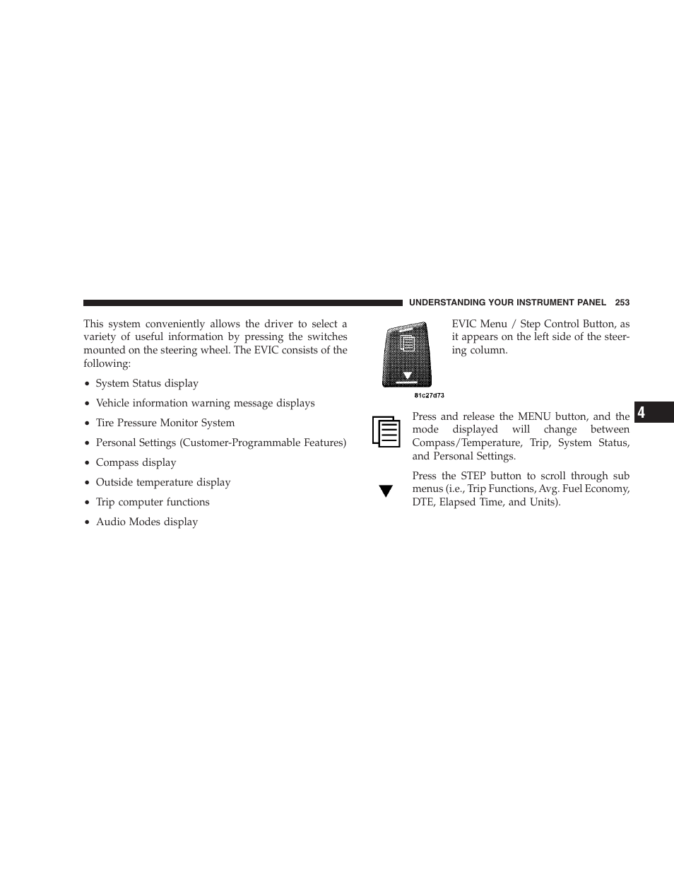 Dodge 2009 Caravan User Manual | Page 255 / 534