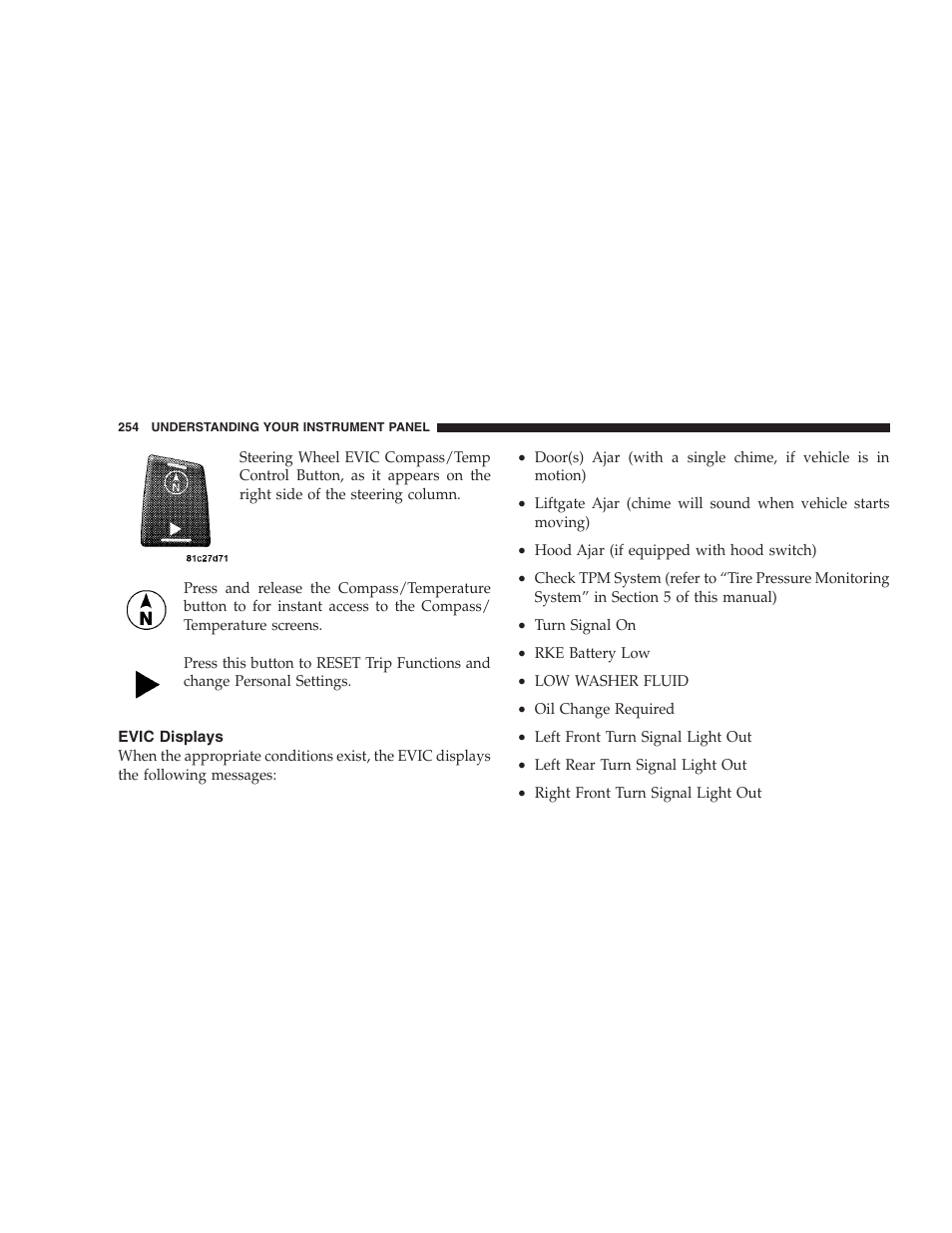 Evic displays | Dodge 2009 Caravan User Manual | Page 256 / 534