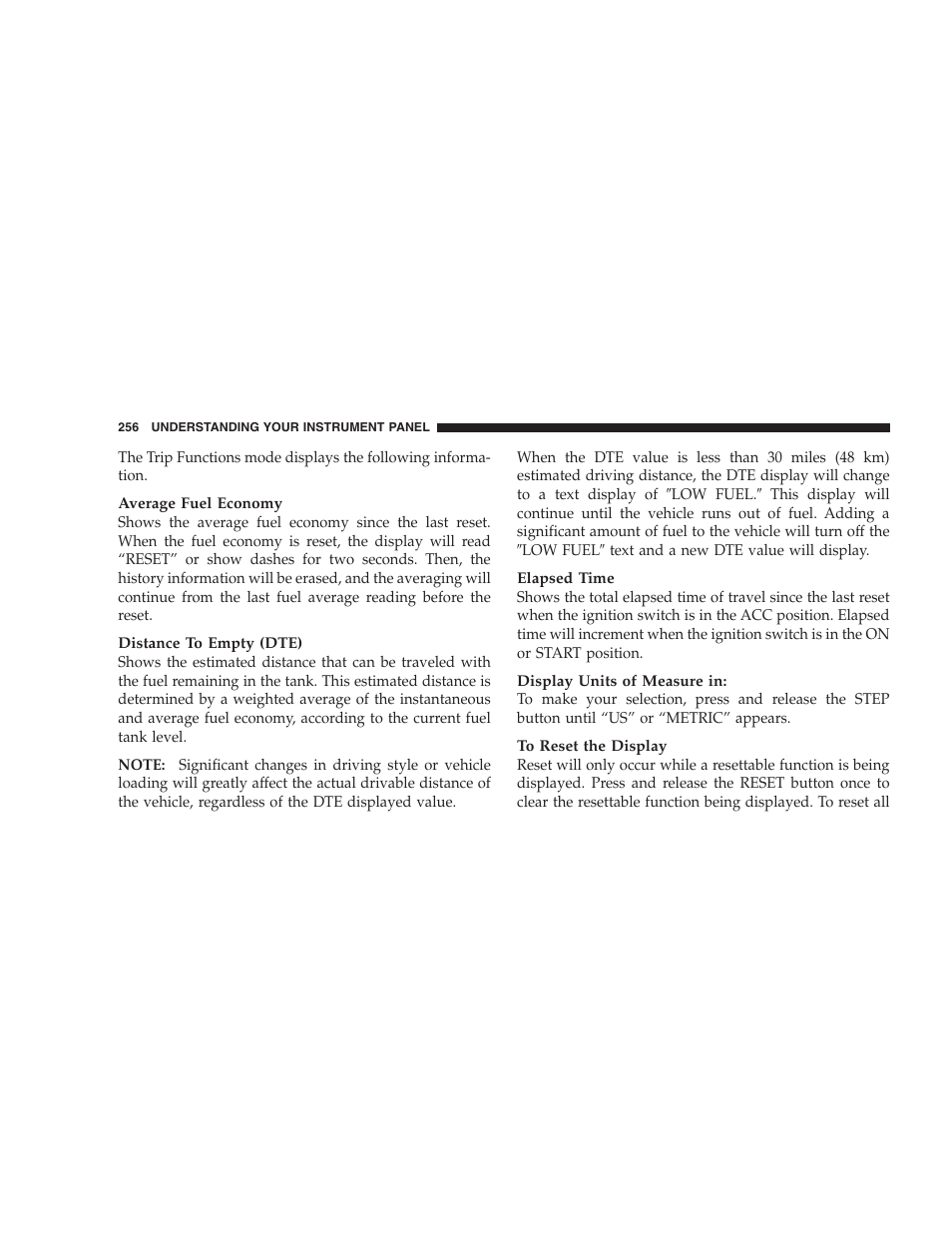 Dodge 2009 Caravan User Manual | Page 258 / 534