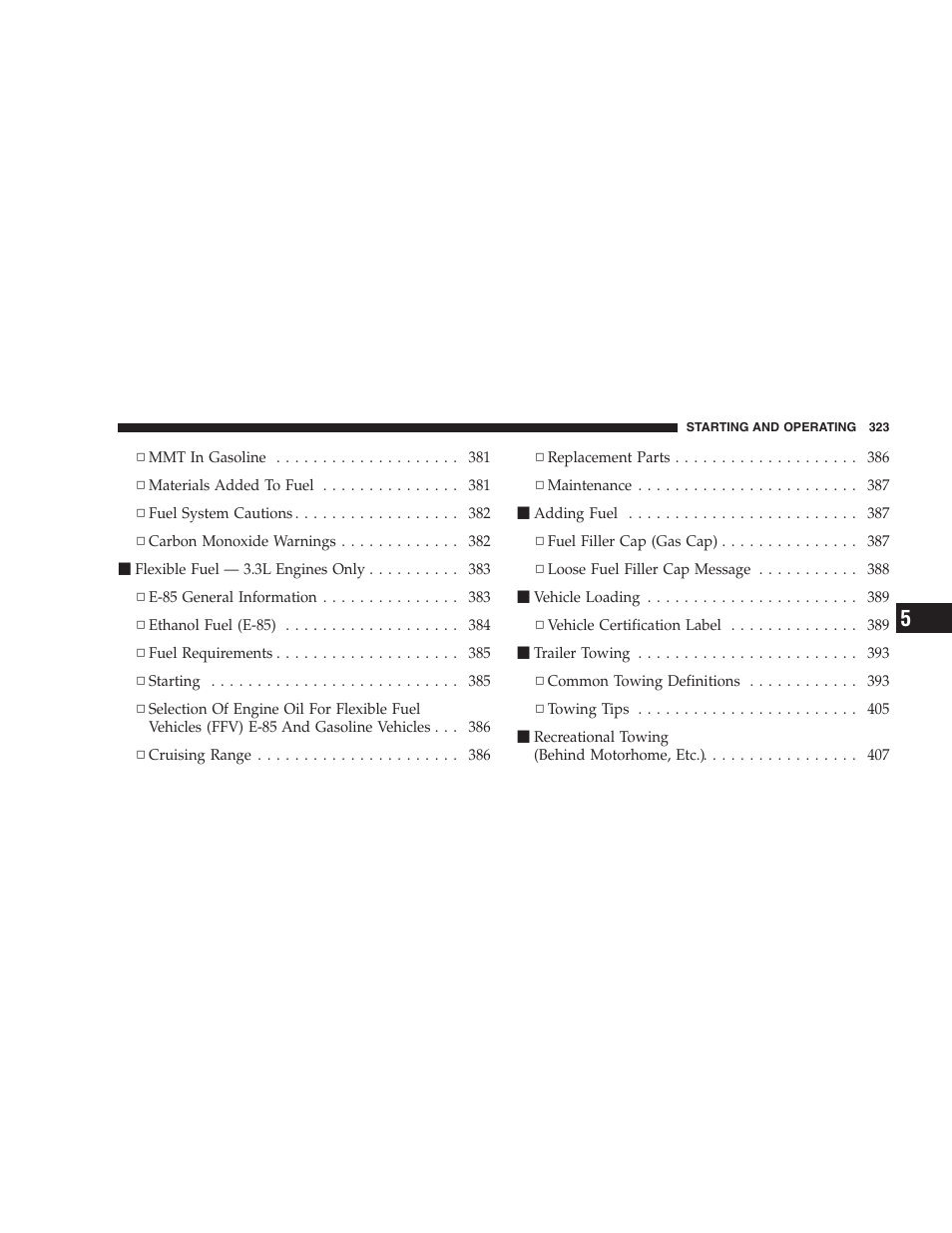 Dodge 2009 Caravan User Manual | Page 325 / 534