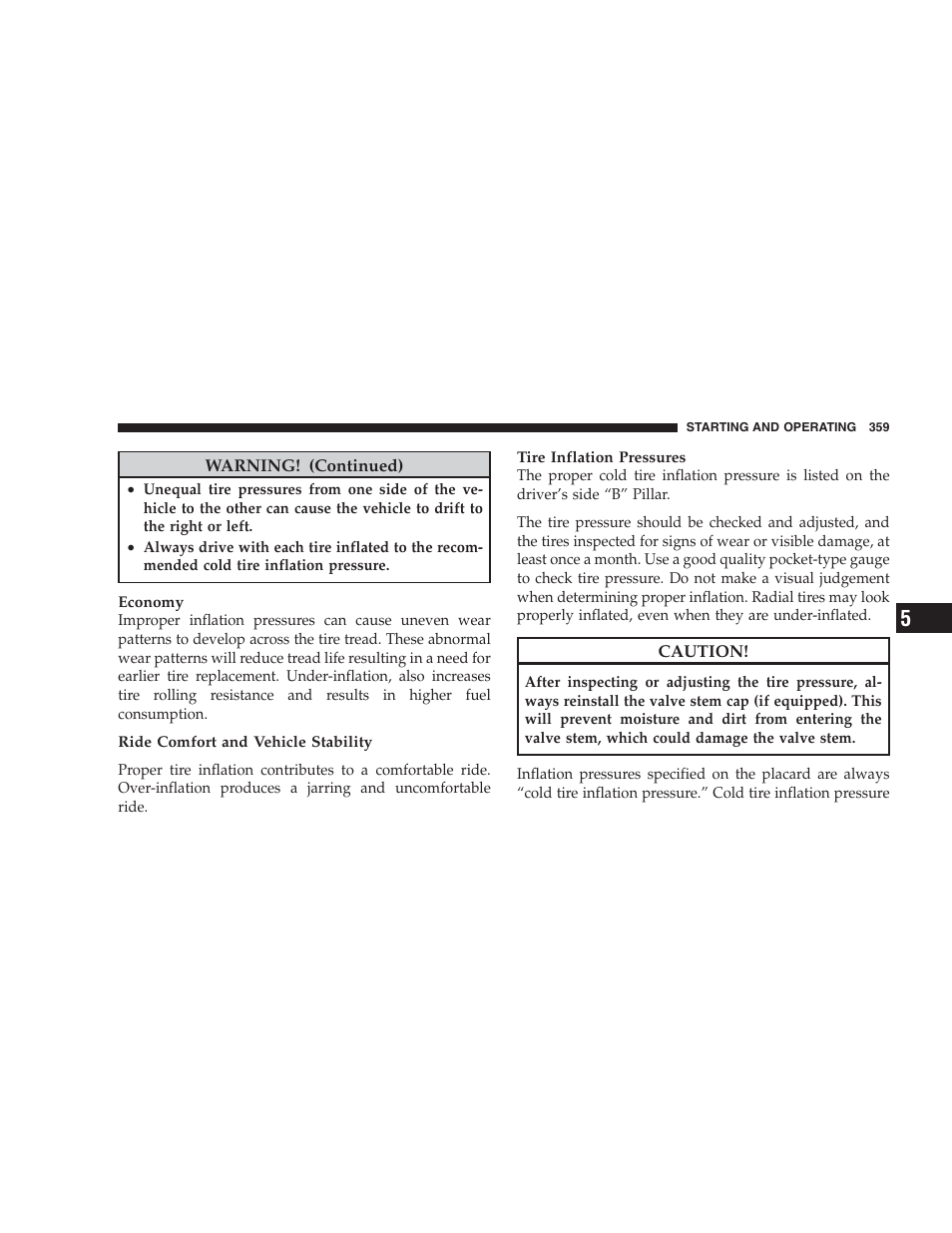 Dodge 2009 Caravan User Manual | Page 361 / 534