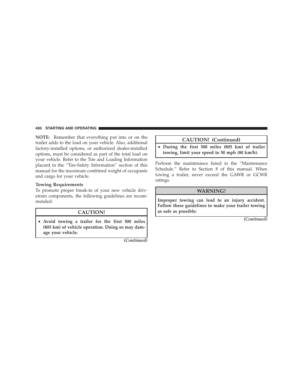 Dodge 2009 Caravan User Manual | Page 402 / 534