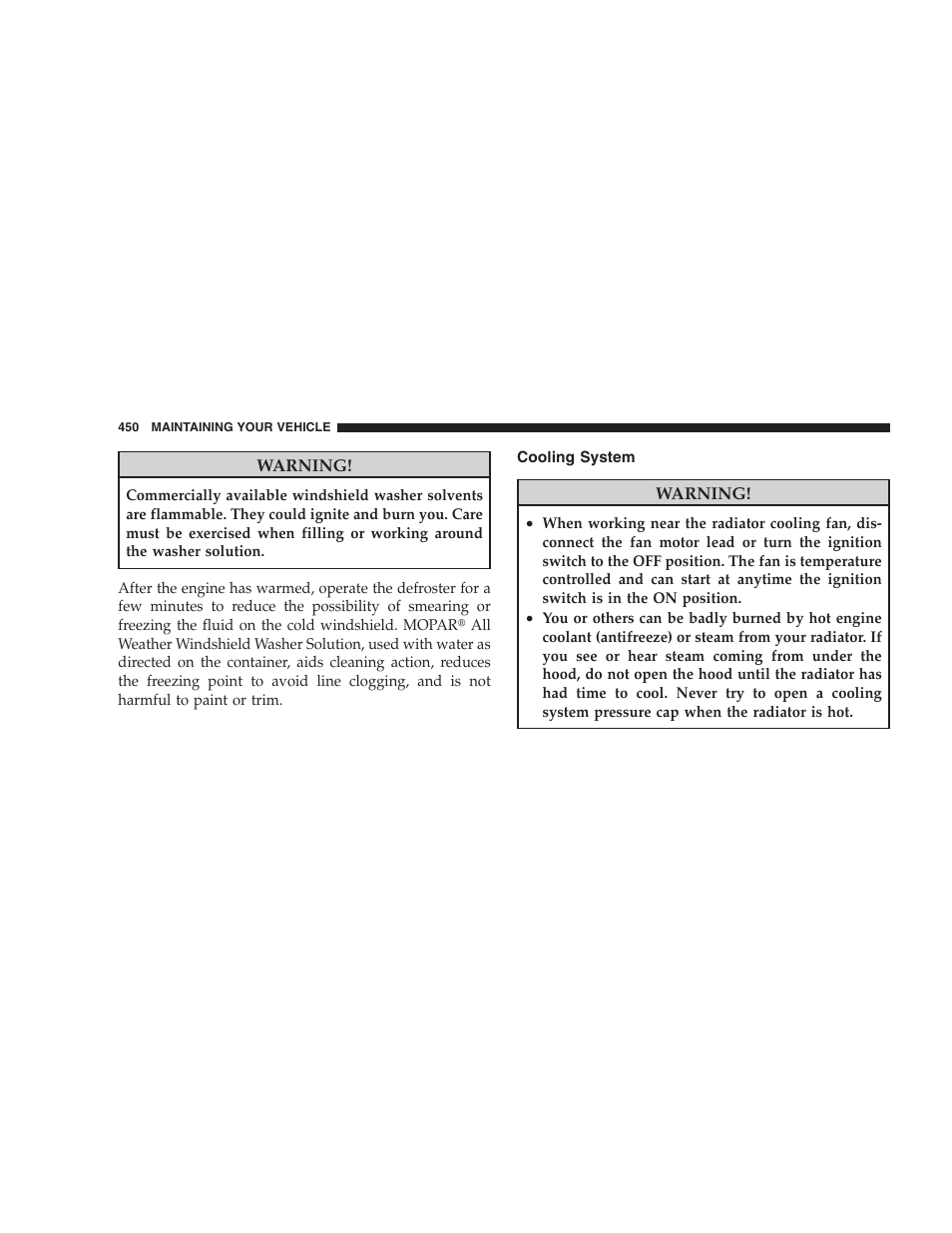 Cooling system | Dodge 2009 Caravan User Manual | Page 452 / 534